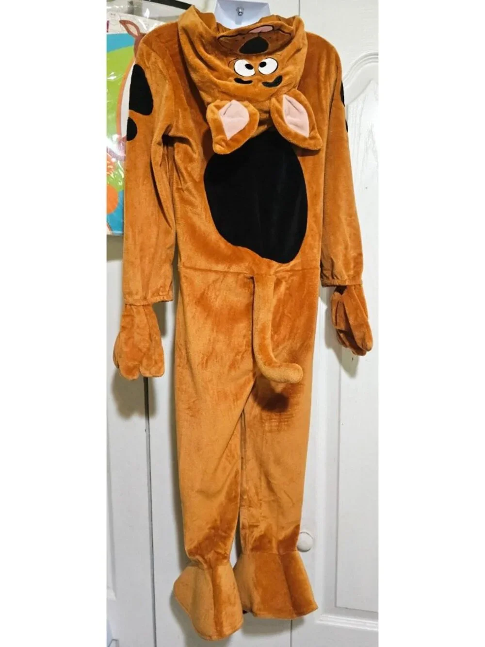 Scooby-Doo Plush Hooded Jumpsuit Costume Collar Tail Paws Toddler 5-6T Spirit